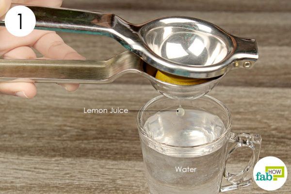 squeeze one lemon in a glass of water to get rid of gout