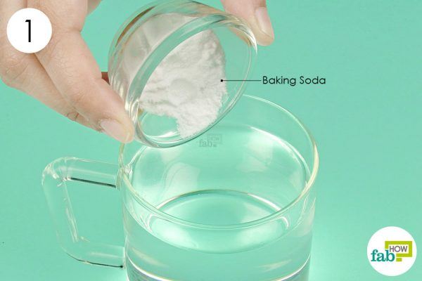 to treat indigestion add baking soda to water