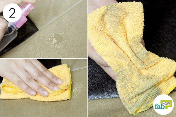 clean the seats with the vinegar solution