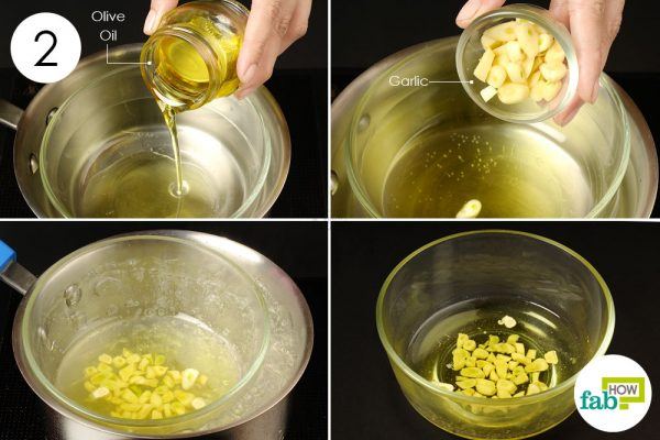 cook garlic and olive oil in double boiler for relief from ear infection
