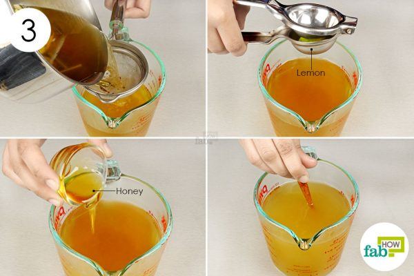strain the herbal ginger tea and add honey to it for relief from asthma