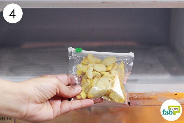 store the ginger in the freezer