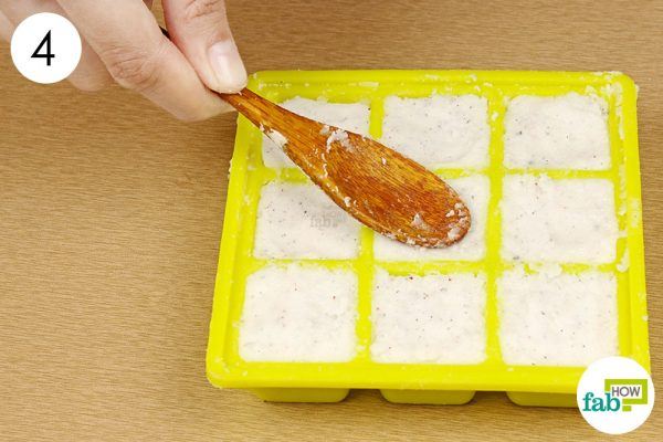 pack the mixture in an ice cube tray