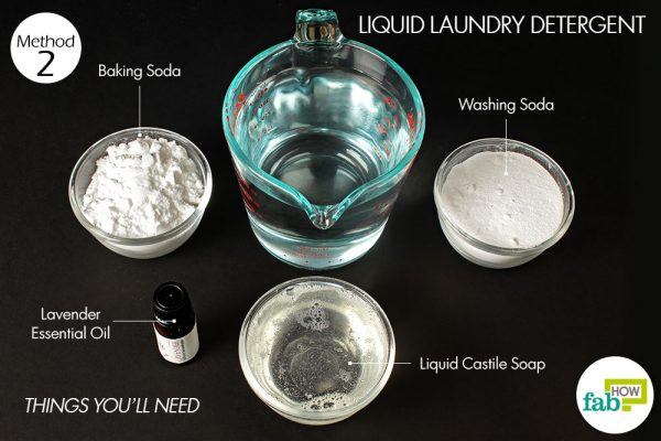 things you'll need to make liquid laundry detergent
