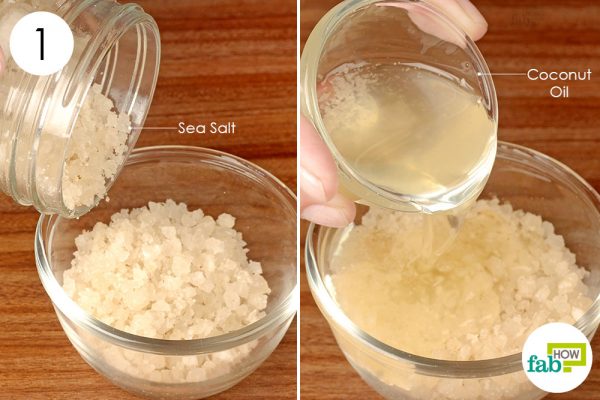 add coconut oil to sea salt