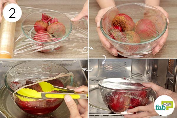 cover the bowl with plastic wrap and microwave 