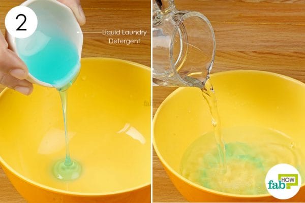 dilute the detergent with water