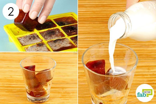 use frozen coffee cubes as desired