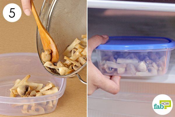 put mushrooms in airtight container and freeze again