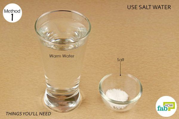 things you will need to use salt water to treat canker sore