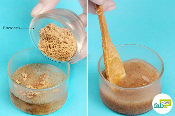 blend ground flaxseed with water