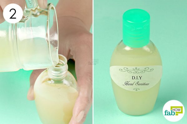 store the solution in an old sanitizer bottle