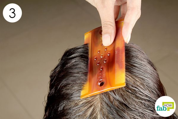 remove lice with nit-comb, then shampoo and blow dry