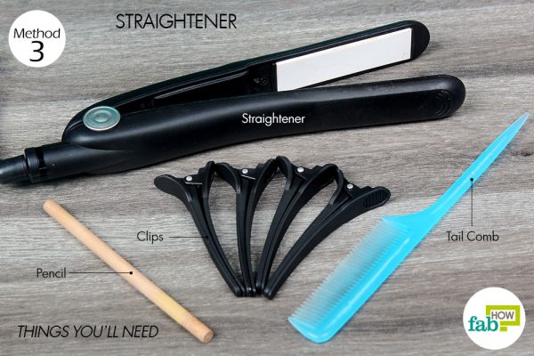 things you'll need to use straightener to curl hair