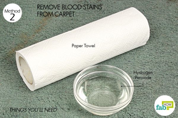 things you'll need to use hydrogen peroxide for cleaning blood stains
