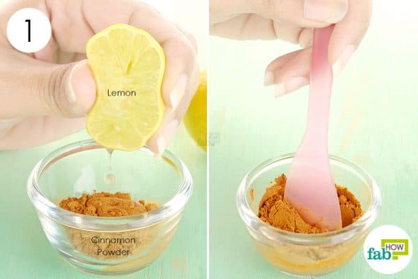 Take cinnamon powder and lemon to use cinnamon for acne