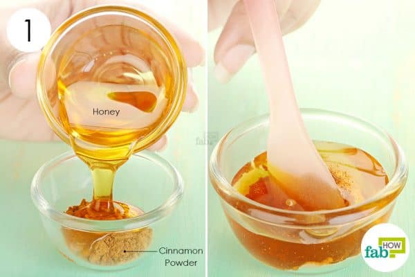 Combine honey and cinnamon powder to use cinnamon for acne