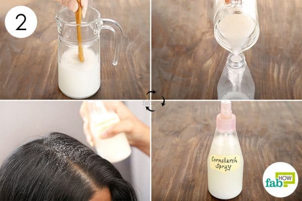 Mix well, store in a spray bottle to make diy dry shampoo spray