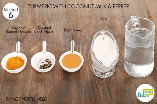 things you'll need to use turmeric for sore throat along with coconut milk