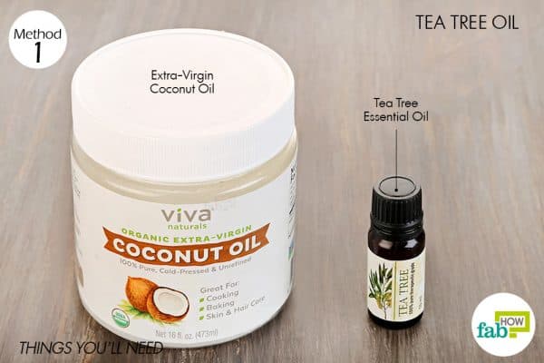 Things needed to get rid of angular cheilitis using tea tree oil and coconut oil