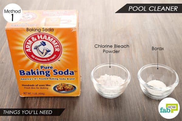 Things needed to use borax as pool cleaner