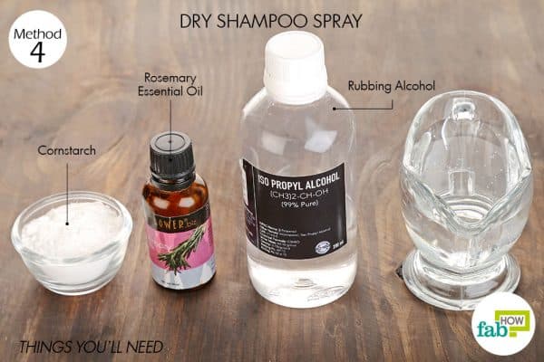 things you'll need to make diy dry shampoo spray