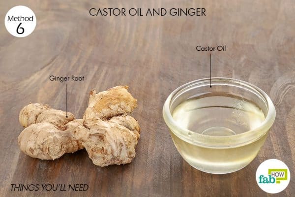 Things needed to use ginger and castor oil for hair growth