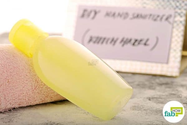 Use witch hazel around the house to make DIY hand sanitizer that lasts for up to 2 weeks
