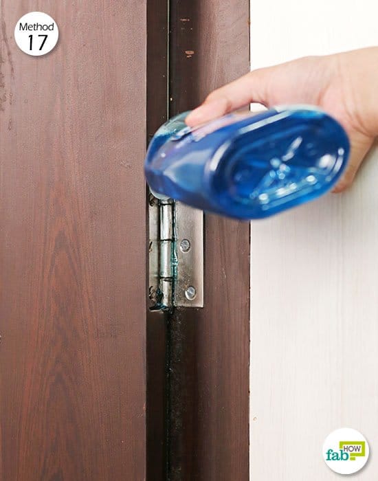 Use Dawn dish soap as a door lubricant
