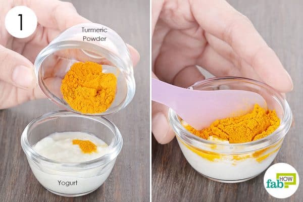 Mix turmeric powder and plain yogurt for health-to treat perioral dermatitis