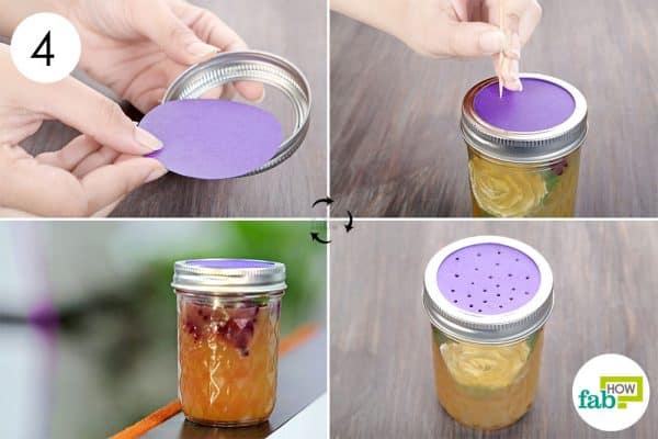 Place a perforated lar lid on top and your DIY air freshener is ready for use