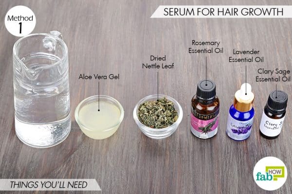 Things needed to make DIY hair serum for hair growth