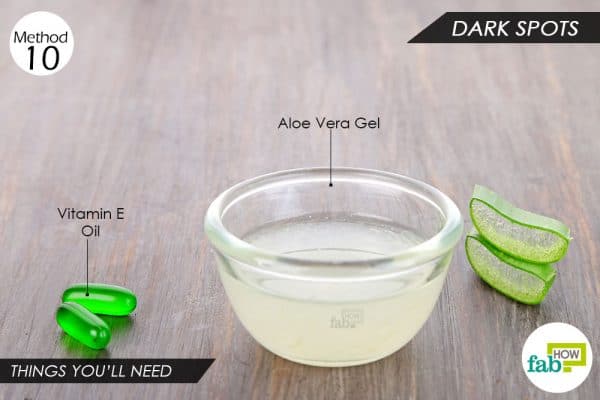 Things needed to use vitamin E oil for dark spots