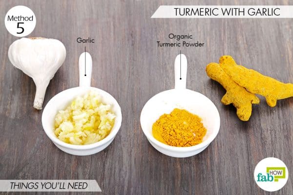 Things needed to use turmeric for psoriasis with garlic
