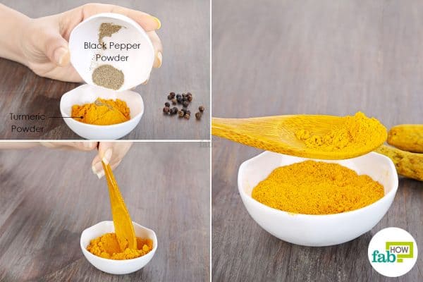 Use turmeric for folliculitis with black pepper