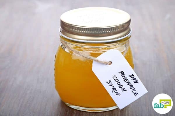 Make homemade cough syrup with pineapple