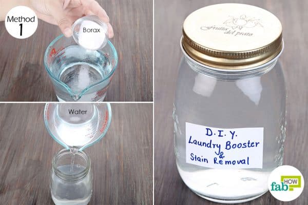 Mix borax with water to make DIY laundry booster and use borax for cleaning