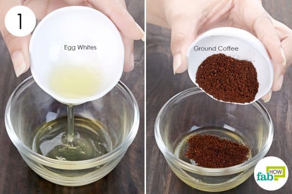 Use egg whites for health and beauty-with ground coffee