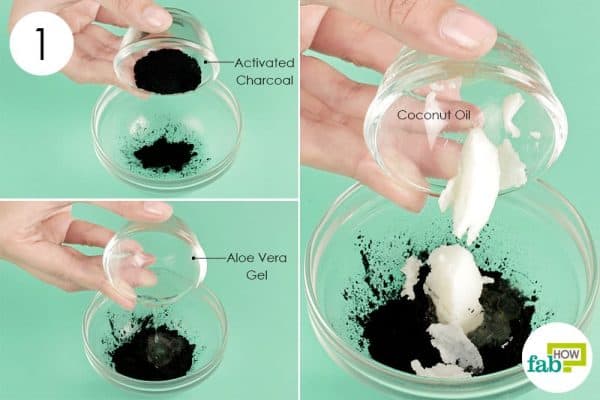 Combine activated charcoal, coconut oil, and aloe vera gel to use activated charcoal for beauty