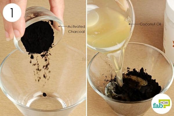 Mix activated charcoal and coconut oil to use activated charcoal for beauty