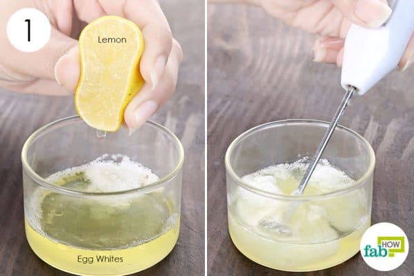 Use egg whites for health and beauty-mix with lemon juice