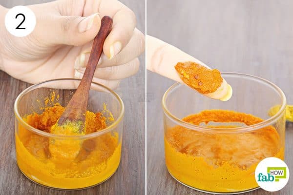 Mix well and apply to use turmeric for folliculitis