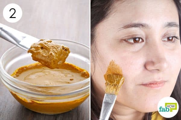 Mix well and apply to use turmeric for beauty