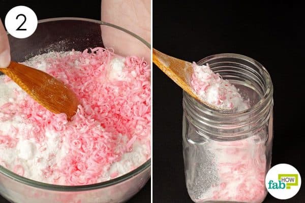 Mix thoroughly and use an airtight jar for storage to use borax for cleaning