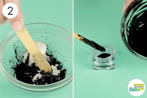 Blend well and transfer to a container to use activated charcoal for beauty