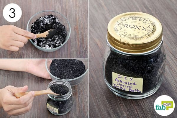 Mix well and store in an airtight jar to use activated charcoal for beauty