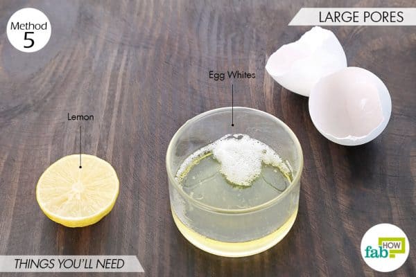 Things needed to use egg whites for health and beauty-to shrink large pores