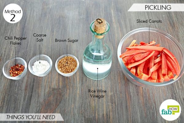 things needed to store carrots via pickling