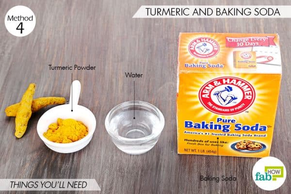 Things needed to use turmeric for folliculitis with baking soda