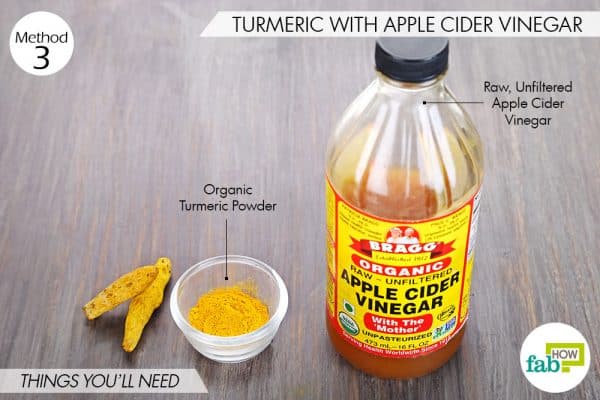 Things needed to use turmeric for eczema with apple cider vinegar